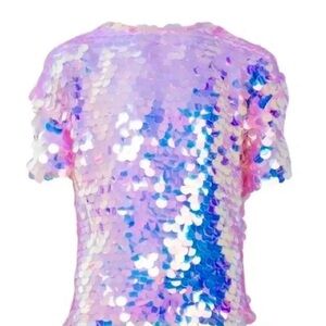 Lola Sequin Kids T-Shirt - Pink and Blue